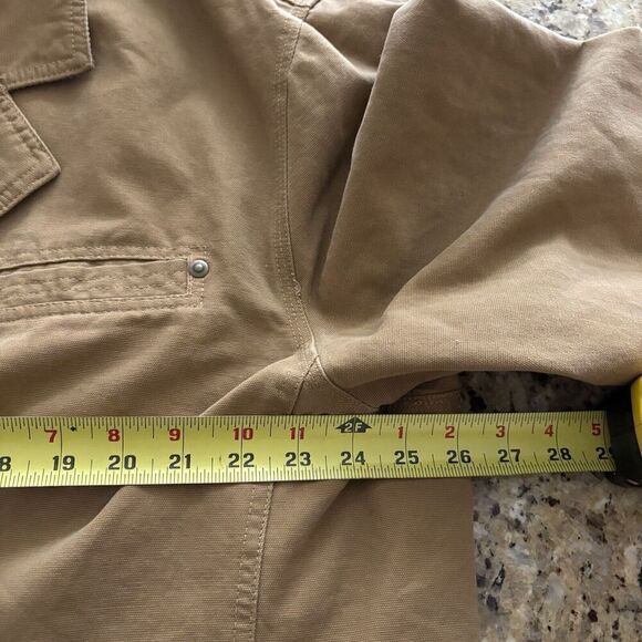 Barn Coat Jacket Mens 2XL Brown Canvas Flannel Lined Barn Vintage Chore - Picture 8 of 9